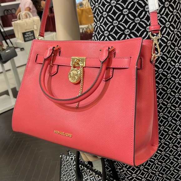 MICHAEL KORS HAMILTON MEDIUM SATCHEL 
 COLOR: LIGHT BERRY SHERBET 
NWT - Picture 14 of 16